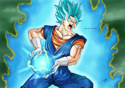 Vegito Super Saiyan Blue Final Kamehameha by MahnsterArt on DeviantArt