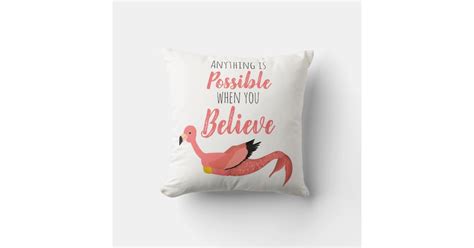 Mermingo: Mermaid Flamingo Inspirational Quote Throw Pillow | Zazzle