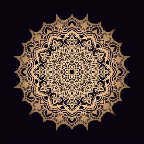 Golden Sun Mandala Design 938334 Vector Art at Vecteezy