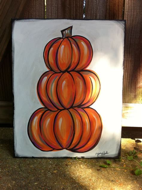 Image result for fall pumpkin painting on canvas | Fall canvas painting ...