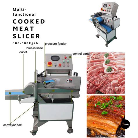 Automatic Cooked Meat Slicing Machine for Cutting Meat & Vegetables