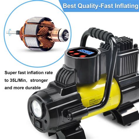 Heavy Duty Portable Air Compressor Car Tire Inflator Electric Pump Auto 12v