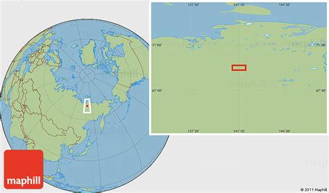 Savanna Style Location Map of Oymyakon