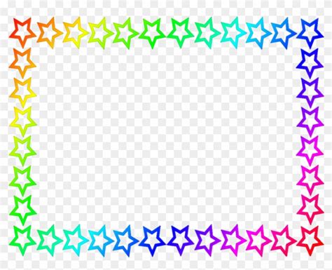 Star Border Clipart - Colourful Star Border - Free Transparent PNG Clipart Images Download