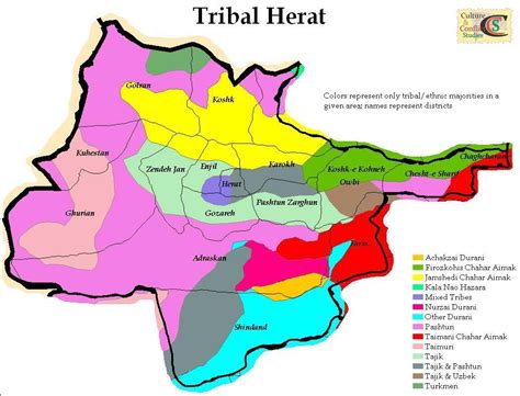 TIGER KHAN: Ethnic Map of Herat Province