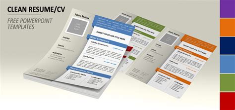 Clean Resume/CV Template for Powerpoint - Showeet