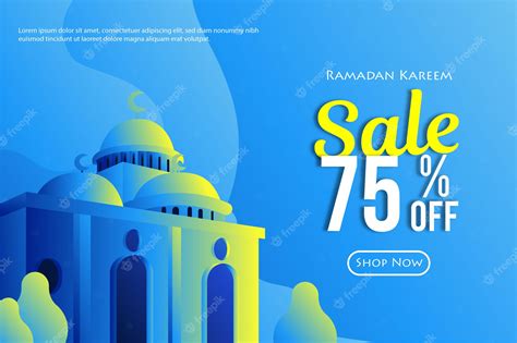 Premium Vector | Ramadan sales discount banners with mosque. Promotions ...