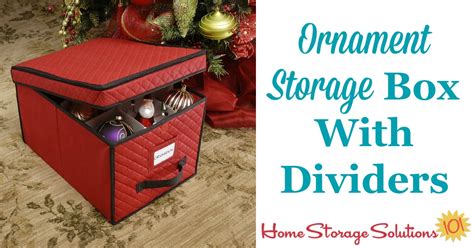 Ornament Storage Box With Dividers For Large Decorations