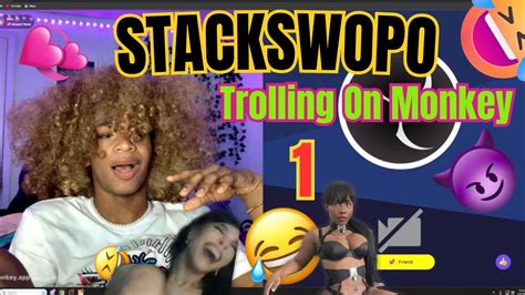 Stackswopo Trolling On Monkey! Part.1 TOO FUNNY!! - YouTube