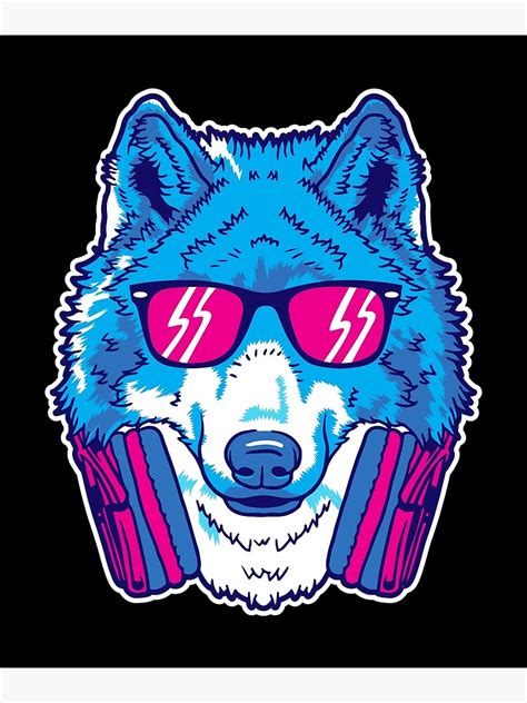 "Wolf Hipster Cool Wolves on Sunglasses" Photographic Print for Sale by printedkicks | Redbubble