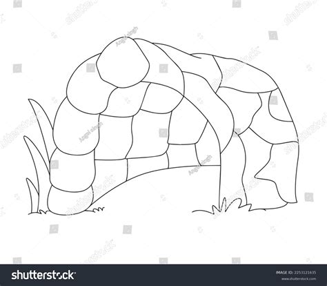 Cute Cartoon Den Coloring Page Kidsvector Stock Vector (Royalty Free ...