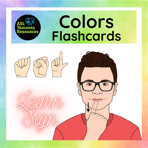 Sign Language Colors Printable