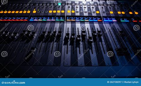 Closeup of Sound Control Panel Stock Image - Image of amplifier ...