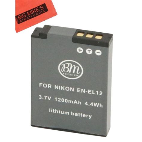 BM Premium EN-EL12 Battery for Nikon KeyMission 170, KeyMission 360 ...