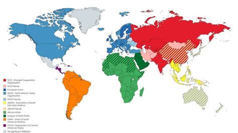 Geopolitical Map Of The World