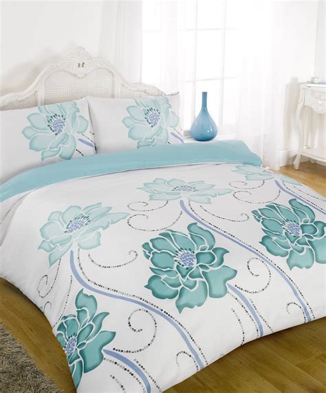 Rowsham Teal Duvet Cover Bedding Set Double Bed: Amazon.co.uk: Kitchen ...