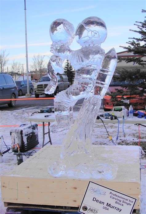 Single Block Ice Carving complete | Fort St. John Arts Council