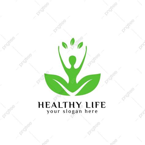 Human Green Silhouette PNG Transparent, Healthy Life Logo Design Vector ...