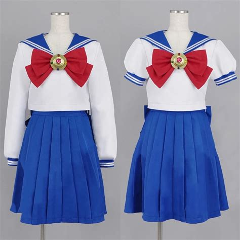 Sailor Moon Clothing Navy Sailor School Uniforms Performance Halloween Custom Size-in School ...