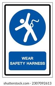 Wear Safety Harness Symbol Signvector Illustration Stock Vector ...