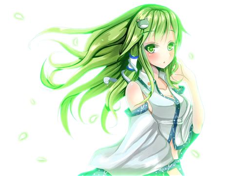 Anime Girl With Green Hair And Green Eyes