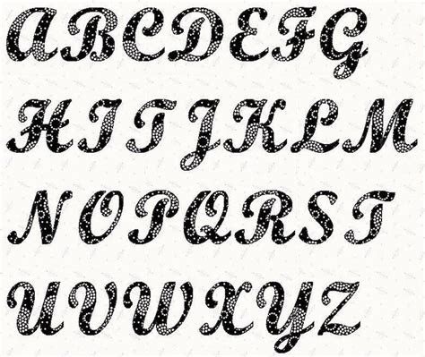 Alphabet Script 4 inch Stencil. | Craftsy | Lettering alphabet, Alphabet stencils, Letter ...