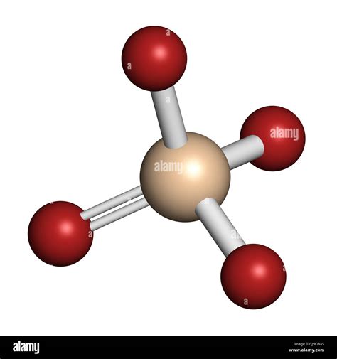 Orthosilicate (silicon tetroxide, silicate) anion, chemical Stock Photo ...