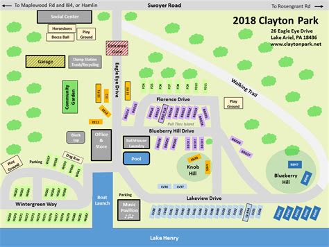 Clayton Park RV Campground/Map