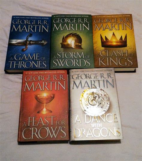 A Song of Ice and Fire (Game of Thrones) by George Martin - Books 1-5 Hardcover for sale ...