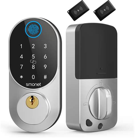 Door Locks with Keypads,SMONET Fingerprint Keyless Entry Smart Deadbolt ...