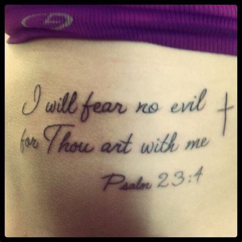 Pin by Jamie Hall on Permanent Accessories | Psalm 23 4 tattoo, Verse tattoos, Bible tattoos