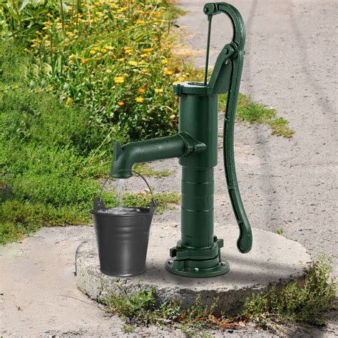VEVOR HAND WATER Pump Well Pitcher Cast Iron Press Suction Yard Garden Green $105.99 - PicClick
