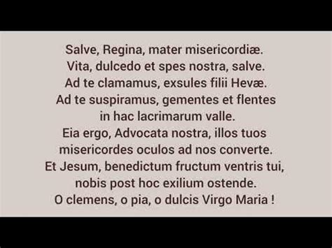 Salve Regina ( Salve Rainha em latim) - YouTube