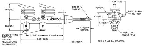 Wilwood Disc Brakes - Master Cylinders: tandem remote master cylinder