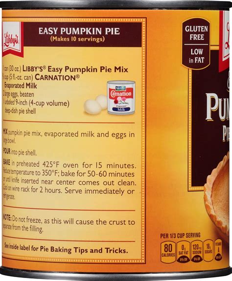 libby pumpkin pie mix ingredients