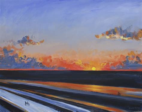 Sunset From Blackpool | Painting, Seascape paintings, Art inspiration