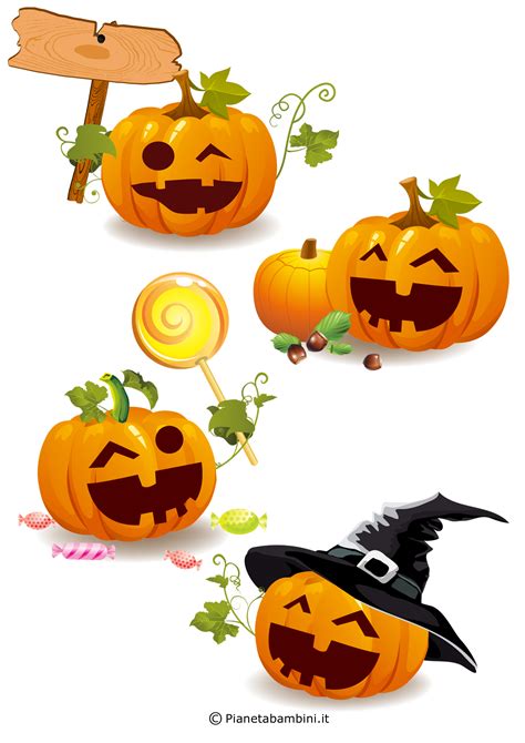 Immagini di Zucche di Halloween da Stampare e Ritagliare | PianetaBambini.it