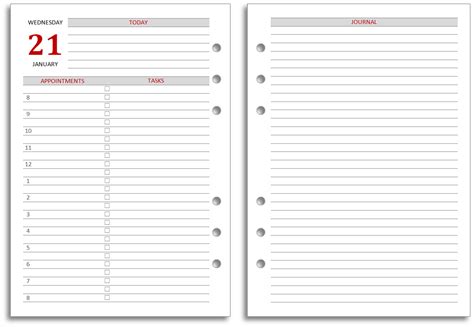 My Life All in One Place: New A5 Filofax Daily Dashboard layout for free download