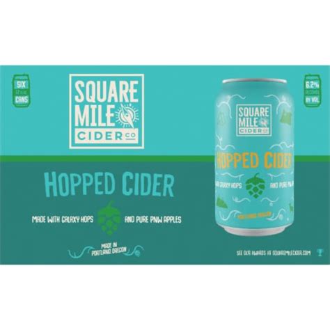 Square Mile Cider Co. Hopped Cider, 6 pk / 12 fl oz - Kroger