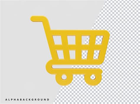 Premium PSD | Shopping cart icon 3d render