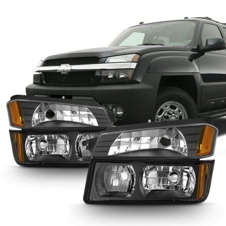 Fit 2002-2006 Chevy Avalanche Body Cladding Model Black Headlights ...