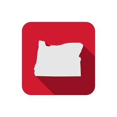 Premium Vector | Oregon state square map with long shadow