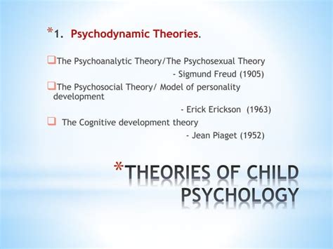 Theories of child psychology