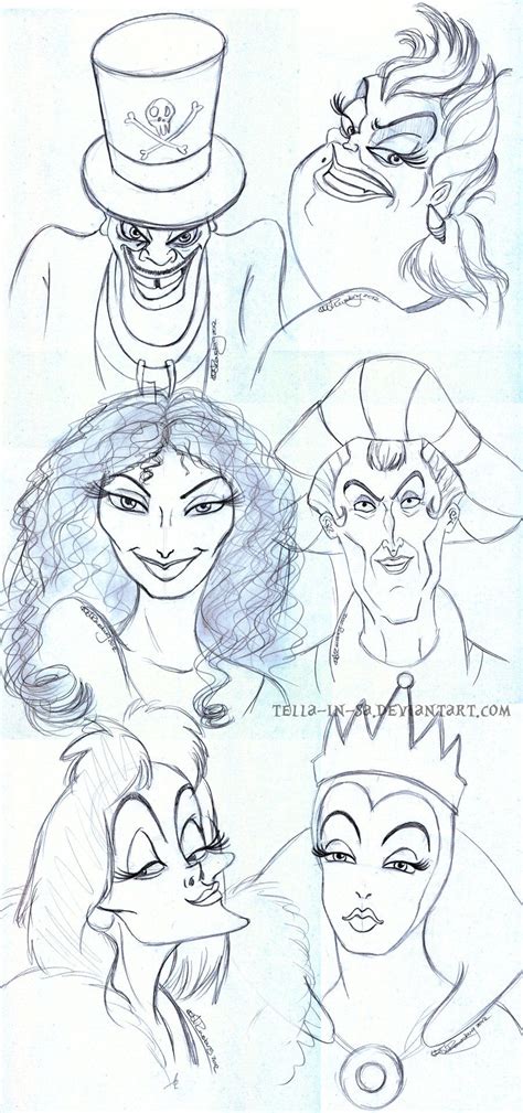 Pencil Drawings Of Disney Villains