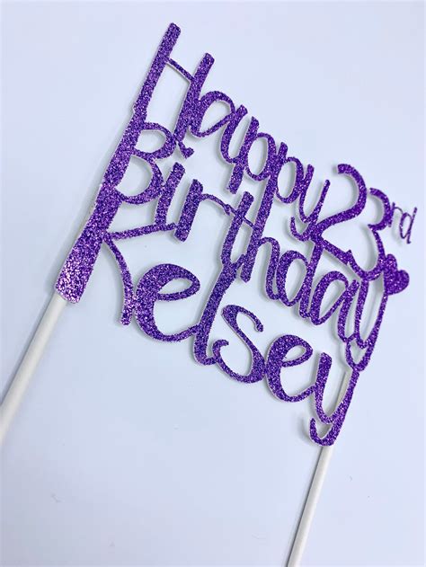 Custom Name Happy Birthday Cake Topper/birthday Cake - Etsy