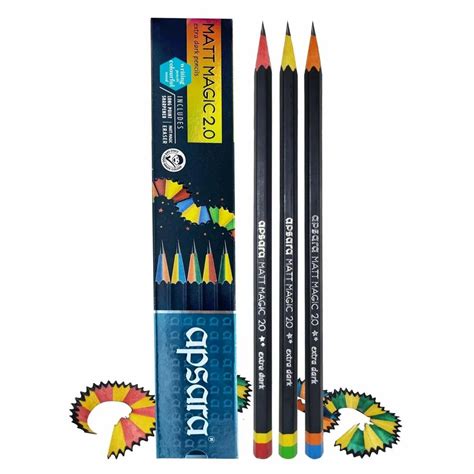 Black Multicolor Apsara Matt Magic Extra Dark Pencil, For To Write at Rs 53/box in Chennai