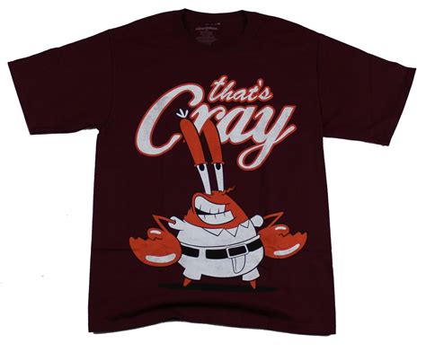 Spongebob Squarepants Mens T-Shirt - Mr. Krabs Says That's Cray (Medium ...