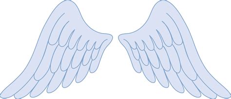 Pastel Blue Angel Wings - Free Clip Art