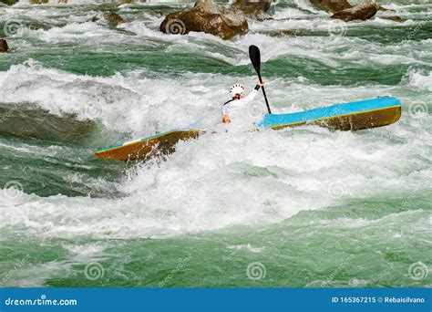 Kayak in the rapids stock image. Image of outdoor, boat - 165367215