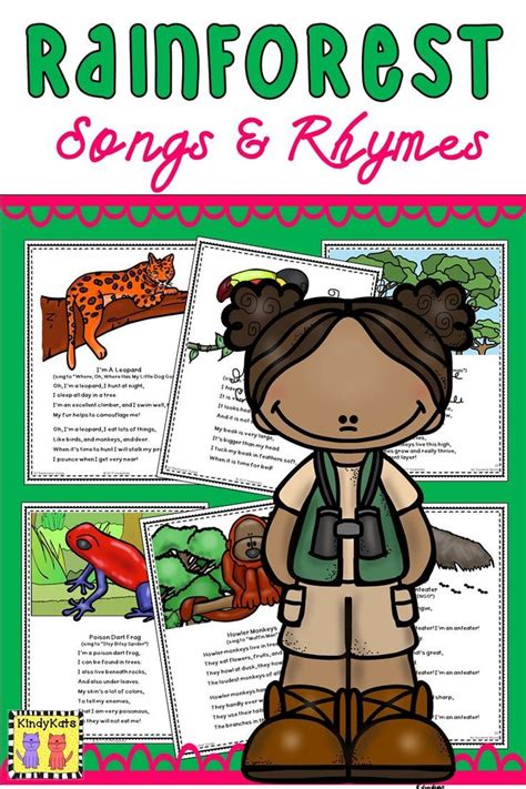 Rainforest Songs | Rainforest song, Summer learning activities ...